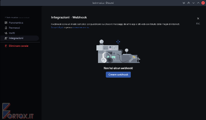 Creare uno webhook